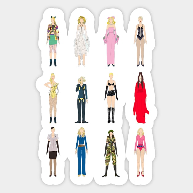 Outfits of Madonna Sticker by notsniwart